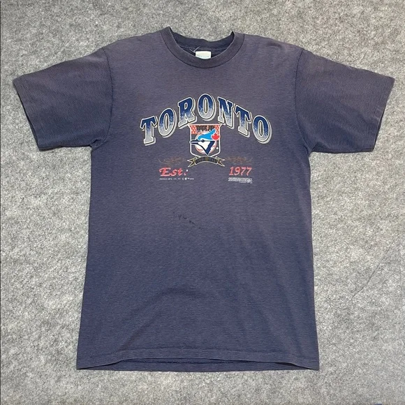 Vintage Toronto Blue Jays 1992 Graphic Crewneck T-Shirt - Picture 1 of 8
